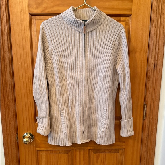 Ralph Lauren Beige Ribbed Knit Pullover - Picture 1 of 5